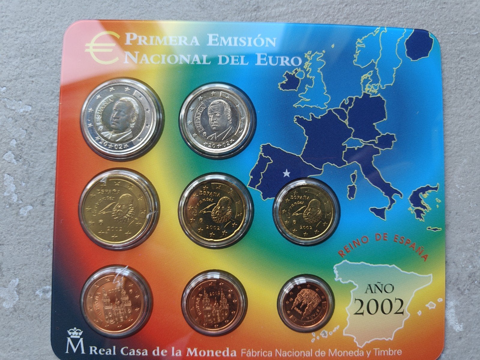 Euromunten verzameling Spanje 2002 - Eerste Emissie, Postzegels en Munten, Ophalen of Verzenden, Spanje, Setje