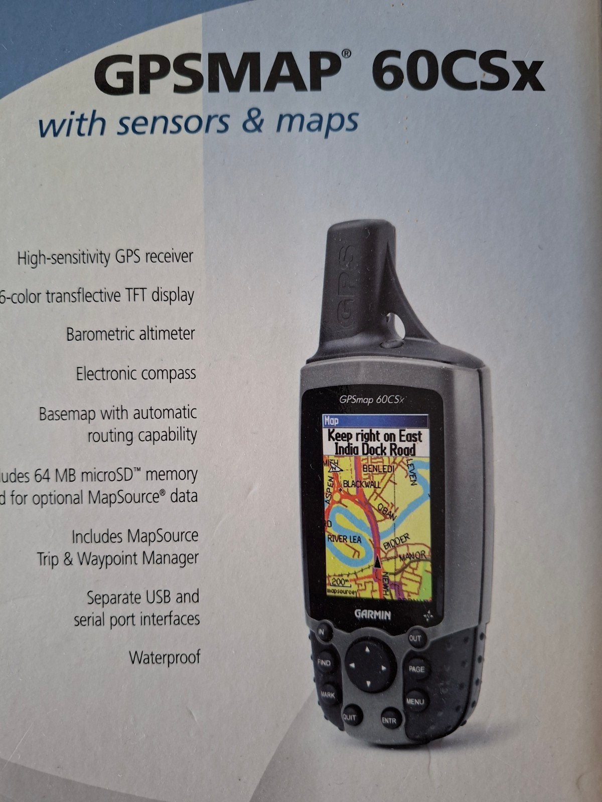 Garmin GPSmap 60CSx Outdoor GPS-ontvanger, Ophalen, Gebruikt