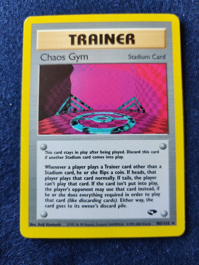 Chaos Gym (Stadium Card) - Gym Challenge 102/132 -Near Mint, Ophalen of Verzenden, Zo goed als nieuw, Losse kaart