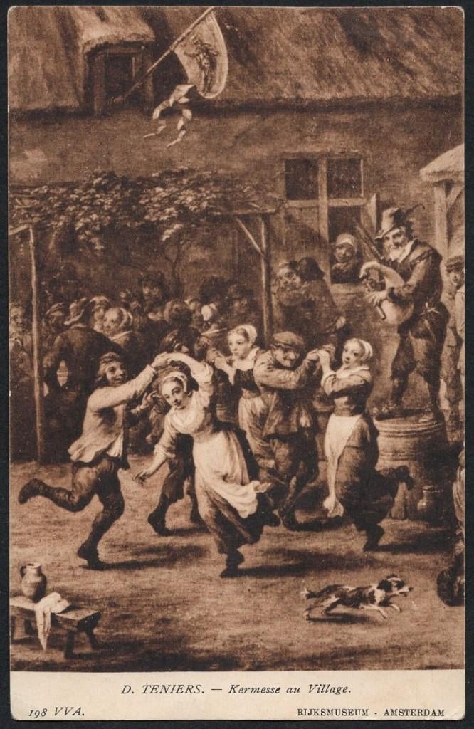 afbeelding Kermesse au Village D. Teniers in Rijksmuseum, Verzenden, 1920 tot 1940, Gelopen, Overige thema's