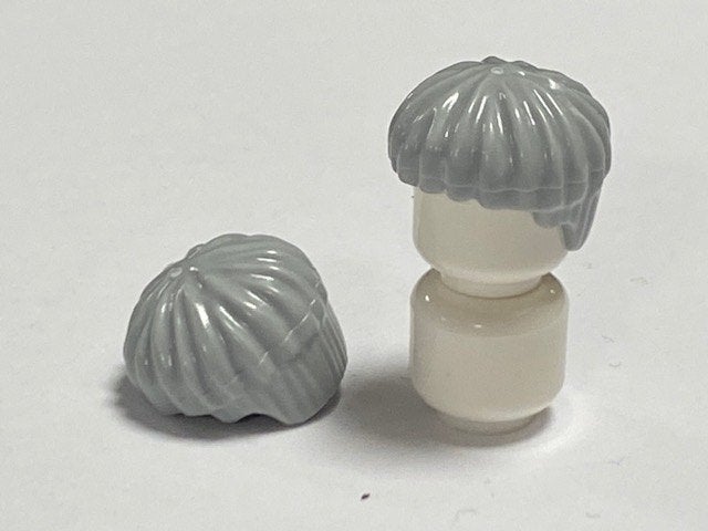 Partij Lego 2x nieuwe lichtgrijs haar, bloempot kapsel, Overige thema's, Lego, Nieuw, Ophalen of Verzenden