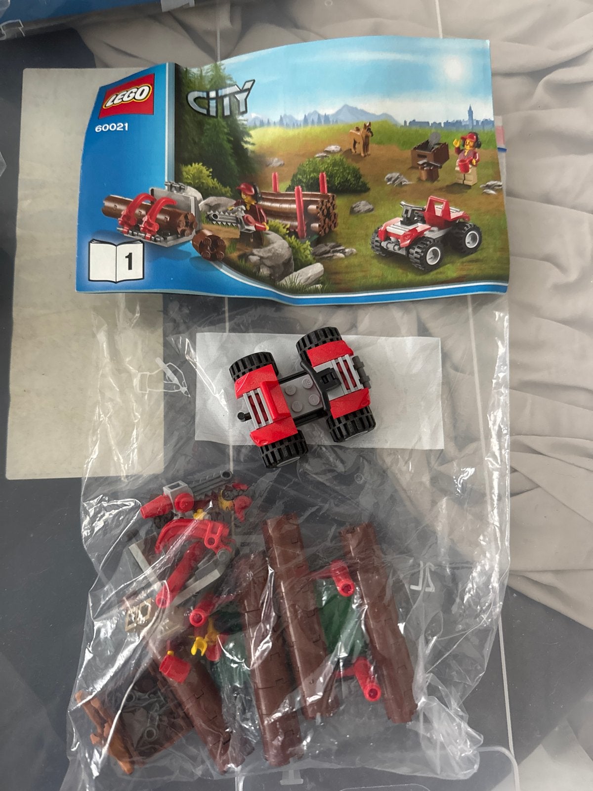 LEGO City 60021 Bosbouw Tractor met Handleiding, Ophalen, Gebruikt