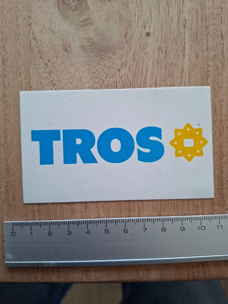 Sticker Tros, Ophalen of Verzenden, Zo goed als nieuw, Film, Tv of Omroep