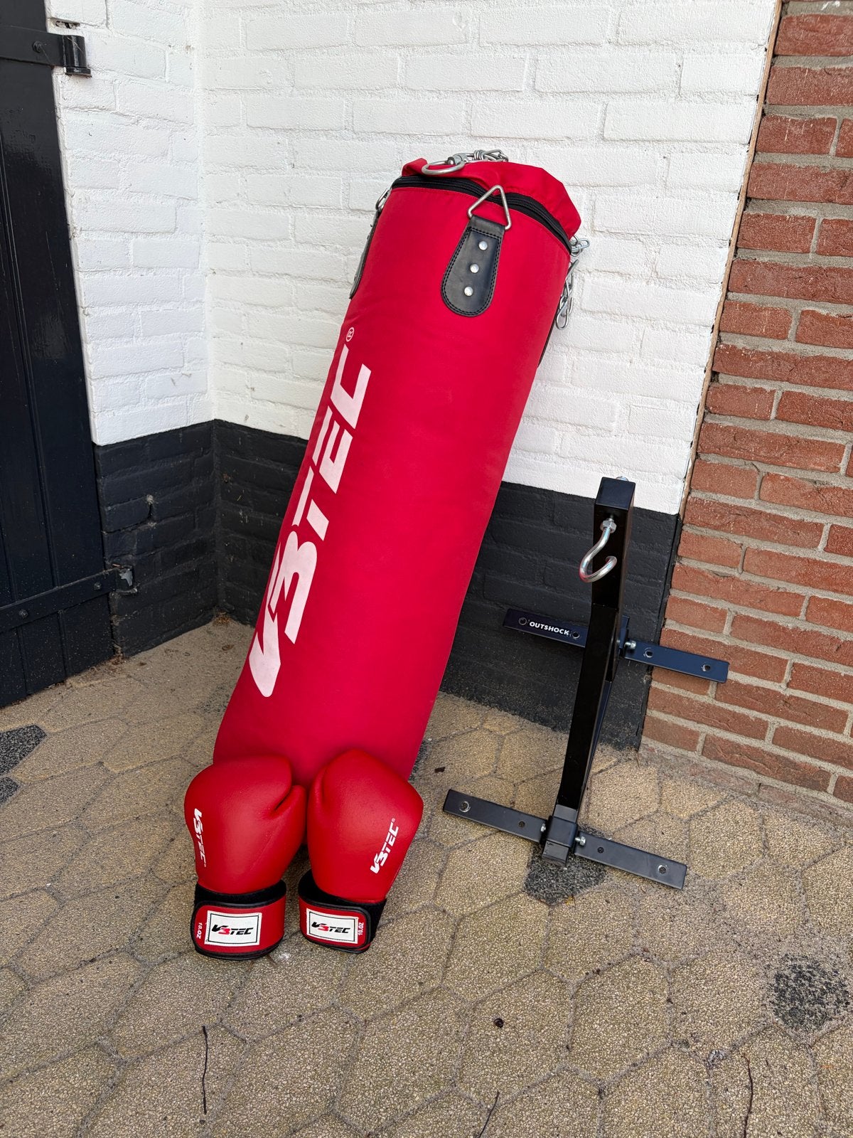 Bokszak set: VSTEC bokszak, handschoenen en muurbeugel, Sport en Fitness, Ophalen, Zo goed als nieuw, Bokszak