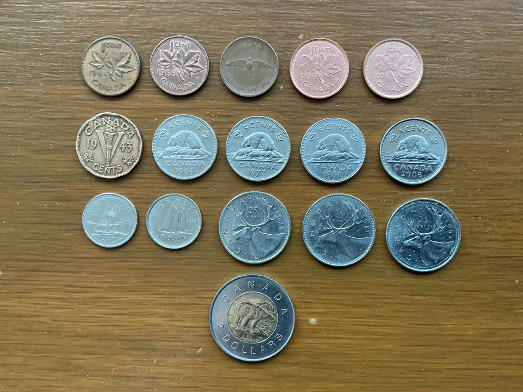 Munten Canada Elizabeth II, Postzegels en Munten, Munten | Amerika, Ophalen of Verzenden, Noord-Amerika