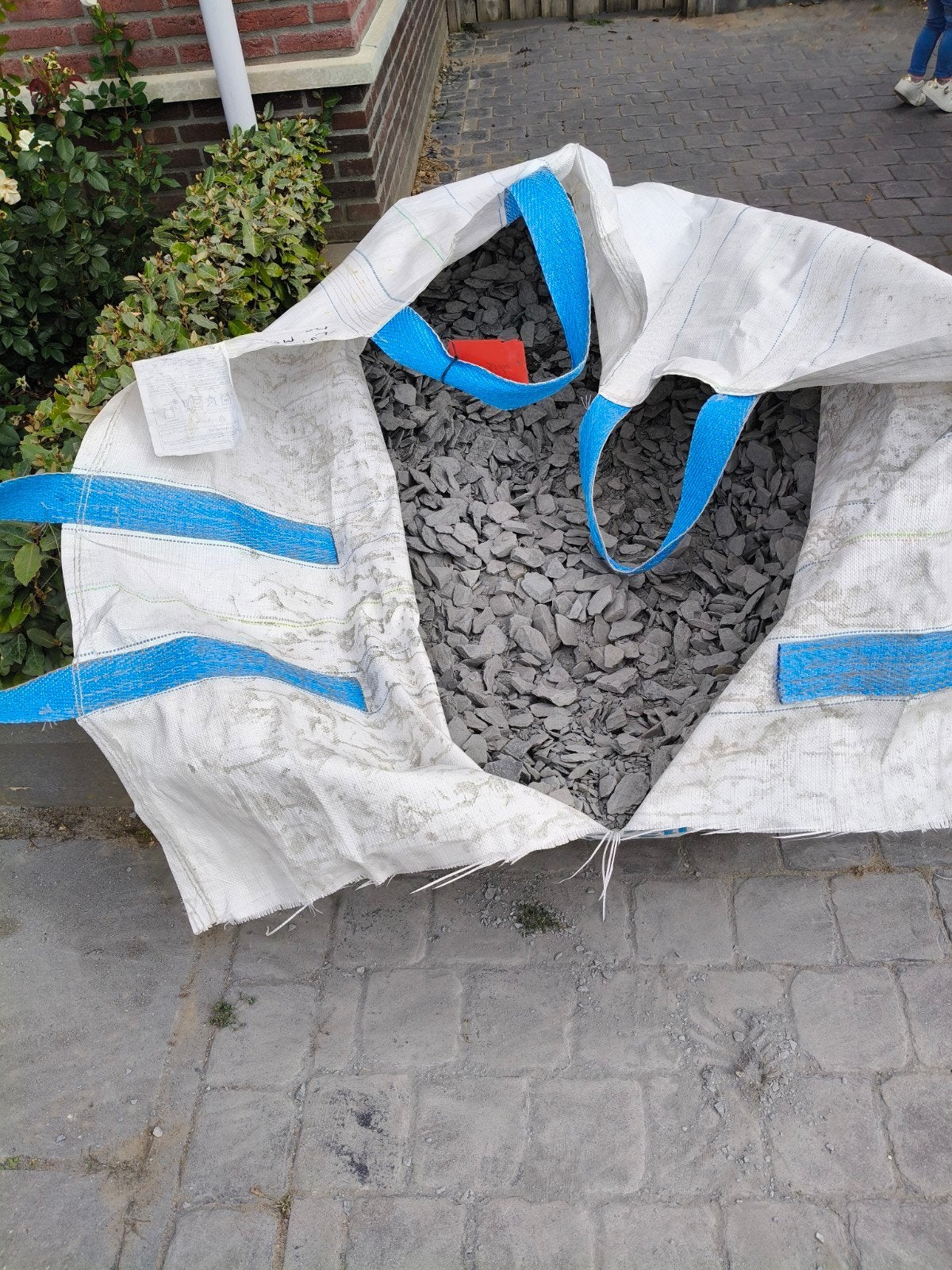 Canadian split slate grint 30/60mm, Tuin en Terras, Ophalen, Zo goed als nieuw, Split, Grijs