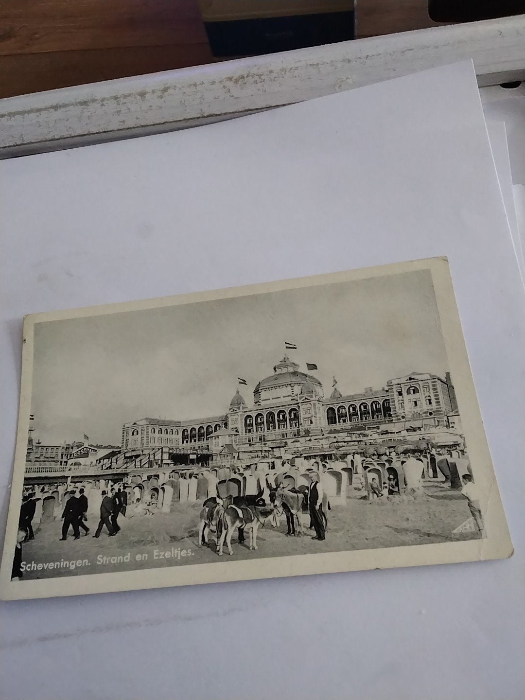 Oude Ansichtkaart Scheveningen Strand en Ezeltjes, Ophalen of Verzenden, Voor 1920, Zuid-Holland