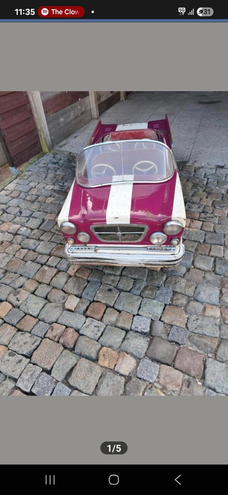 Autopede kermisauto Dodge in originele staat, Antiek en Kunst, Antiek | Speelgoed, Ophalen of Verzenden