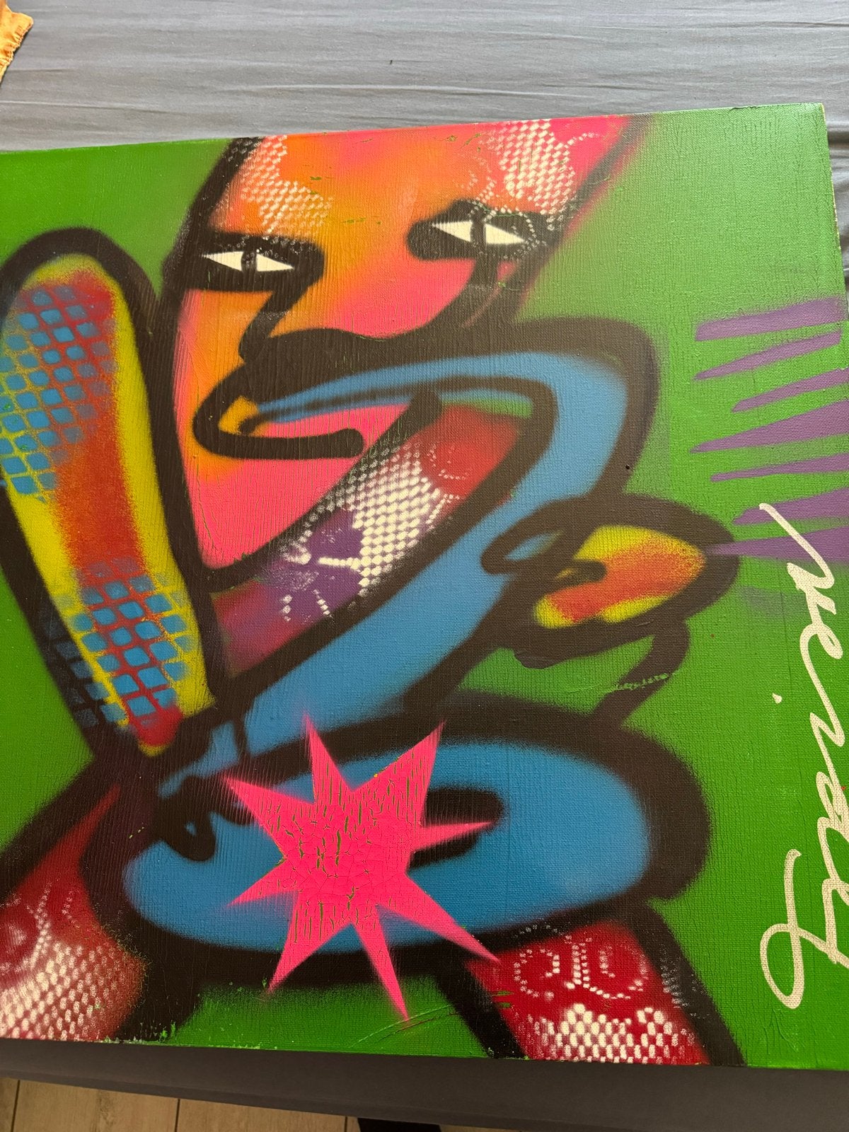 Modern Schilderij Fabian Sax S - Originele Stijl, Abstract, Hout, Ophalen of Verzenden, Echtheidscertificaat