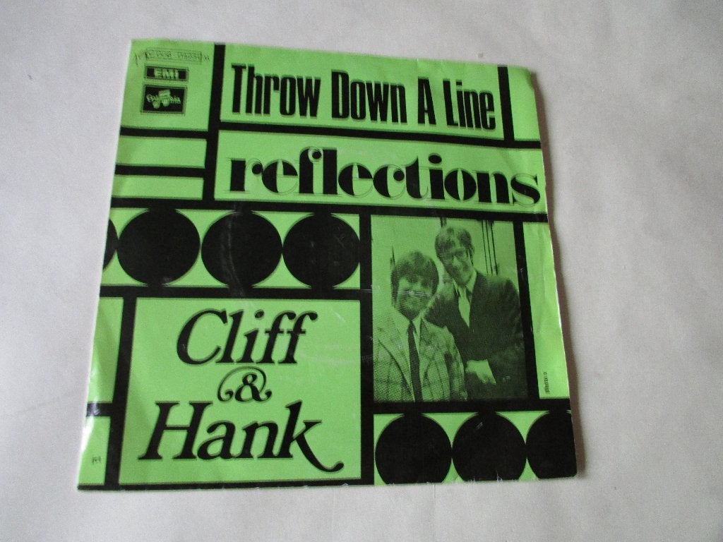 CLIFF & HANK ; THROW DOWN A LINE, SINGLE, Gebruikt, Originele persing, 7 inch, Ophalen of Verzenden
