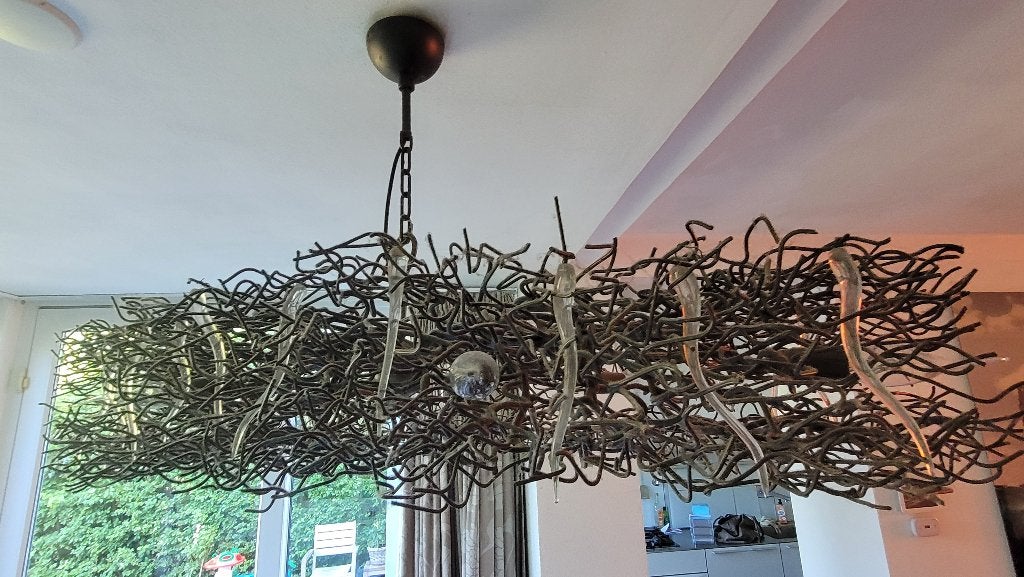Unieke design hanglamp - takkenstructuur, Huis en Inrichting, Ophalen, Gebruikt, Overige merken, E14 (klein)