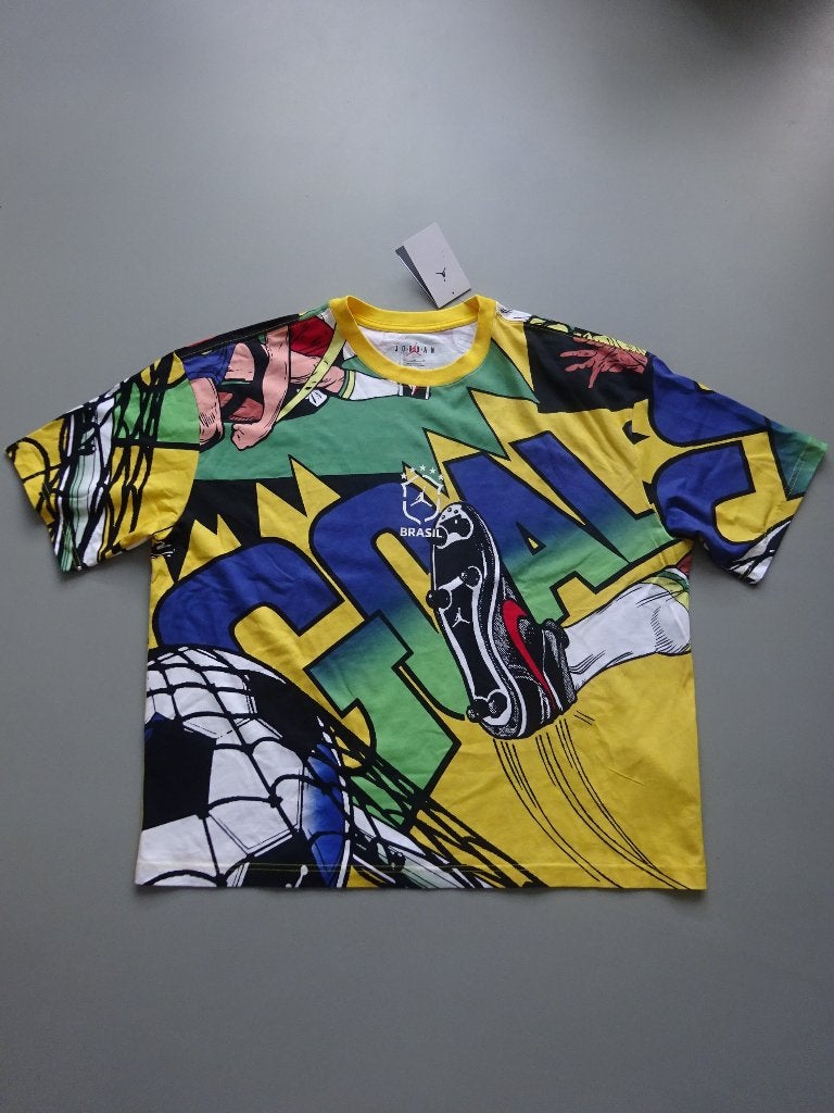 Brazilie Jordan Essentials Boxy T-shirt Maat XL, Meerkleurig, Nike, Ophalen of Verzenden, Algemeen
