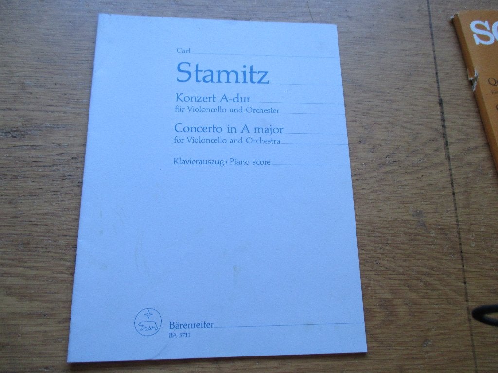 Carl Stamitz: Concerto in A major voor Cello en Orkest, Gebruikt, Klassiek, Ophalen of Verzenden, Cello