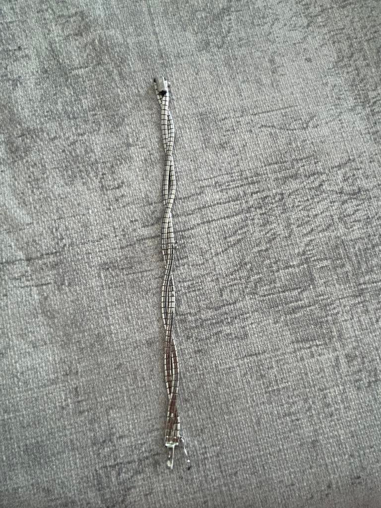 Antieke zilveren armband met bloem, Ophalen of Verzenden, Zo goed als nieuw, Zilver