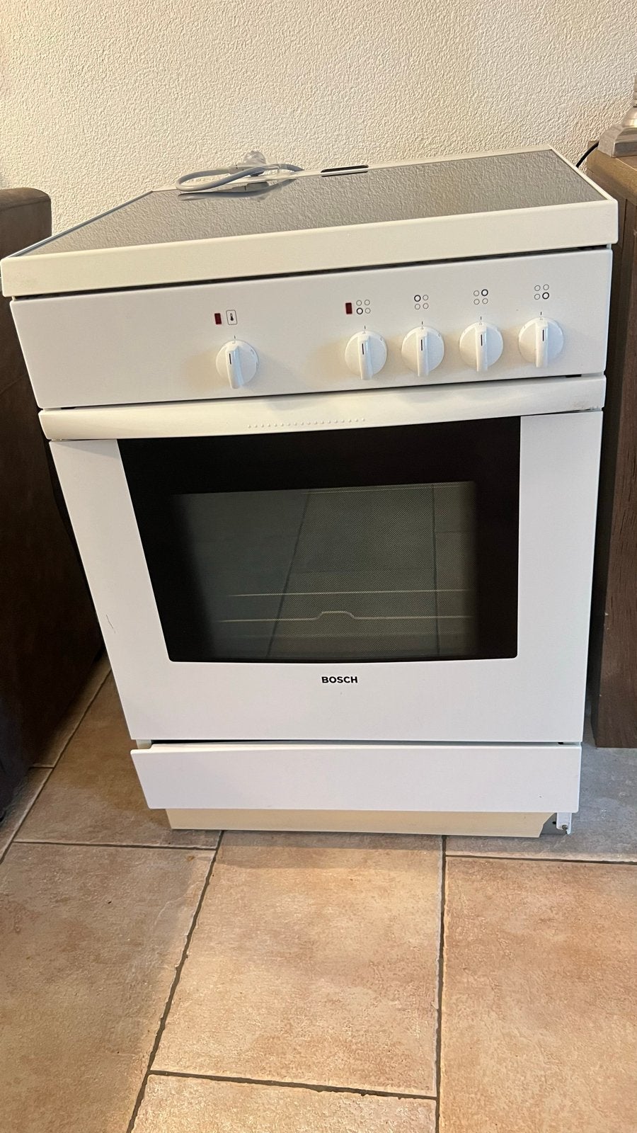 Bosch Vrijstaand Keramisch Fornuis met Oven, Gebruikt, 60 cm of meer, Keramisch, Vrijstaand