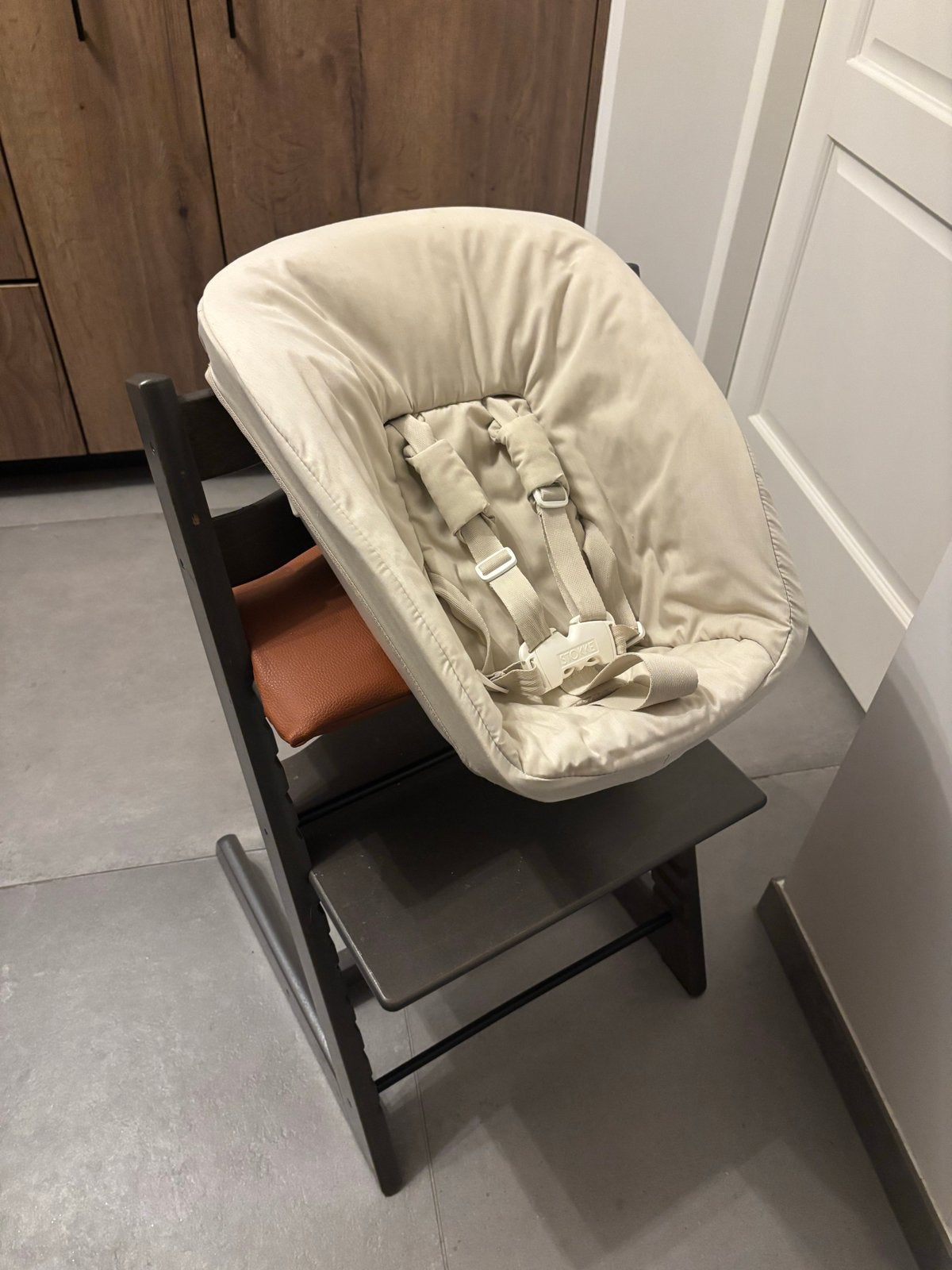 Stokke Tripp Trapp Babyschaal met Speelboog, Ophalen, Zo goed als nieuw, Overige typen, Gordel(s)