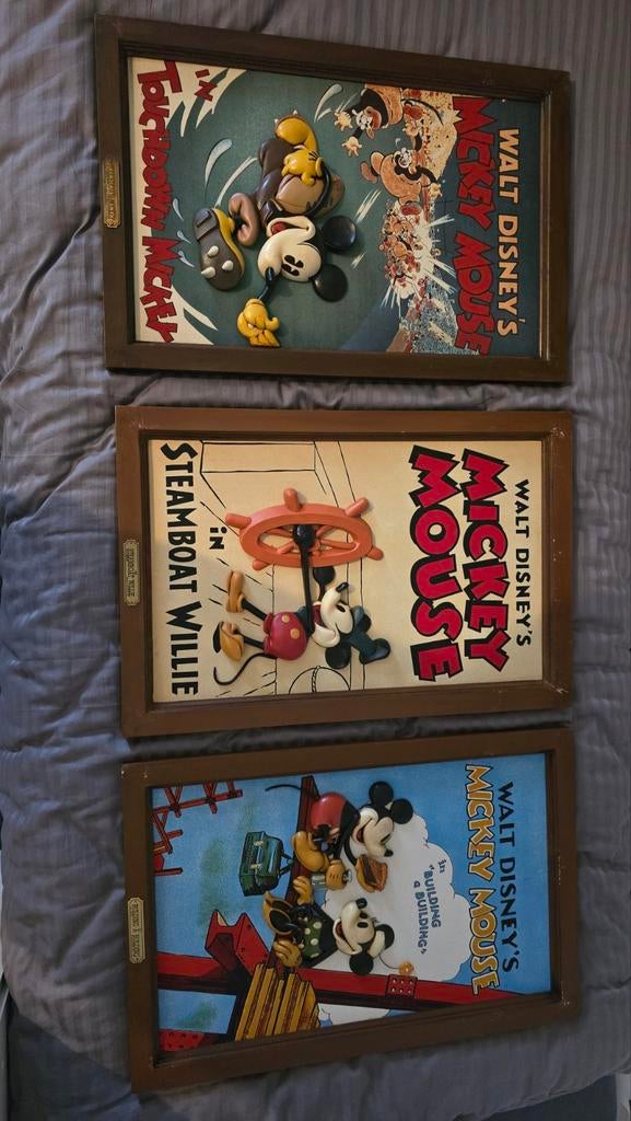 Zeldzame KAZAMA 3d art Mickey Mouse, Verzamelen, Disney, Ophalen of Verzenden, Mickey Mouse