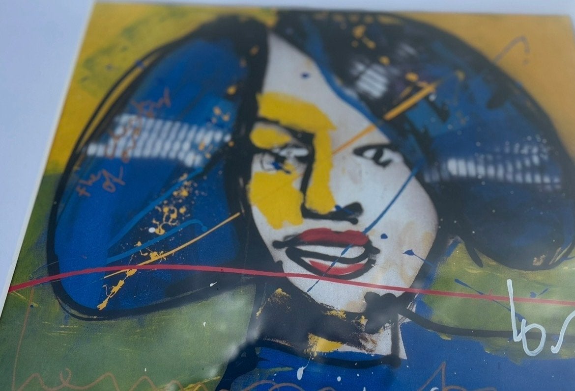 Herman Brood Hand Gesigneerd en Ingelijst Kunstwerk, Antiek en Kunst, Papier/karton, Zeefdruk, Ophalen of Verzenden, Gesigneerd