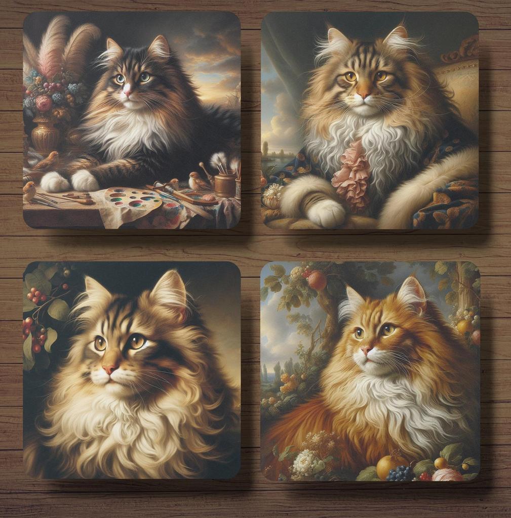 Noorse Boskat Barok onderzetters met houder, Ophalen of Verzenden, Nieuw, Glas of Kopje