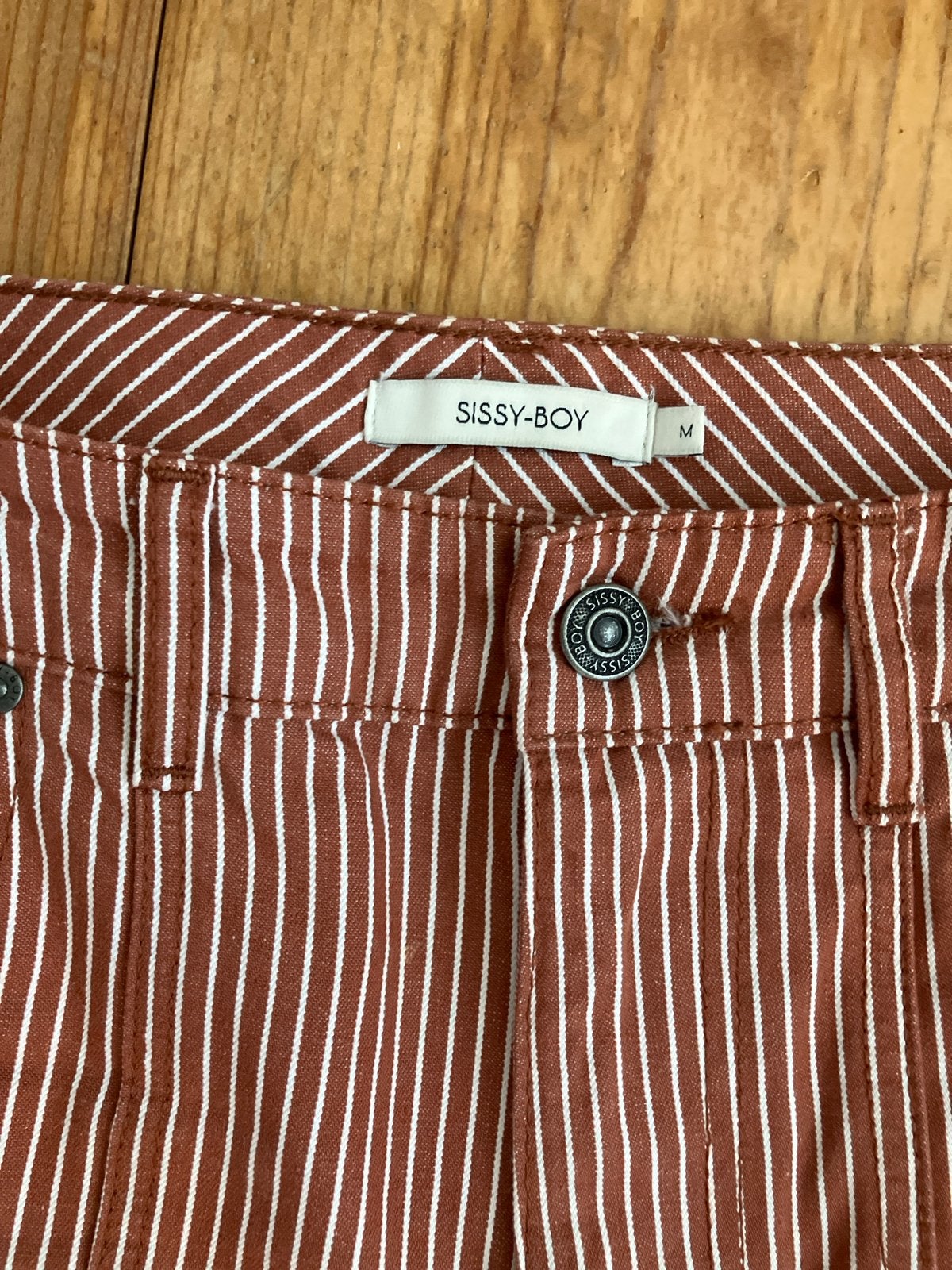 Sissy-Boy gestreepte broek, maat M, Maat 38/40 (M), Bruin, Ophalen of Verzenden, Zo goed als nieuw