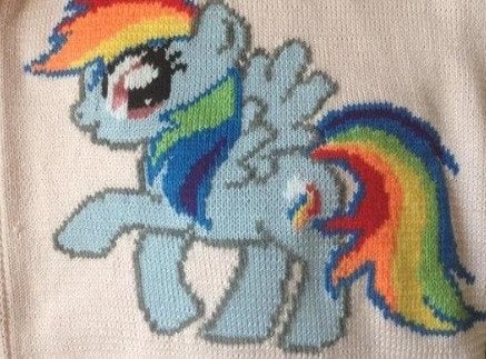 My little pony regenboog trui breipatroon, Ophalen of Verzenden, Zo goed als nieuw, Breien, Patroon of Boek
