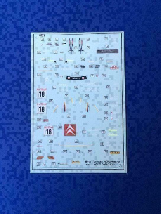 heller CITROEN XSARA WRC 2003 DECALS 1/43, Auto, Groter dan 1:32, Nieuw, Ophalen of Verzenden