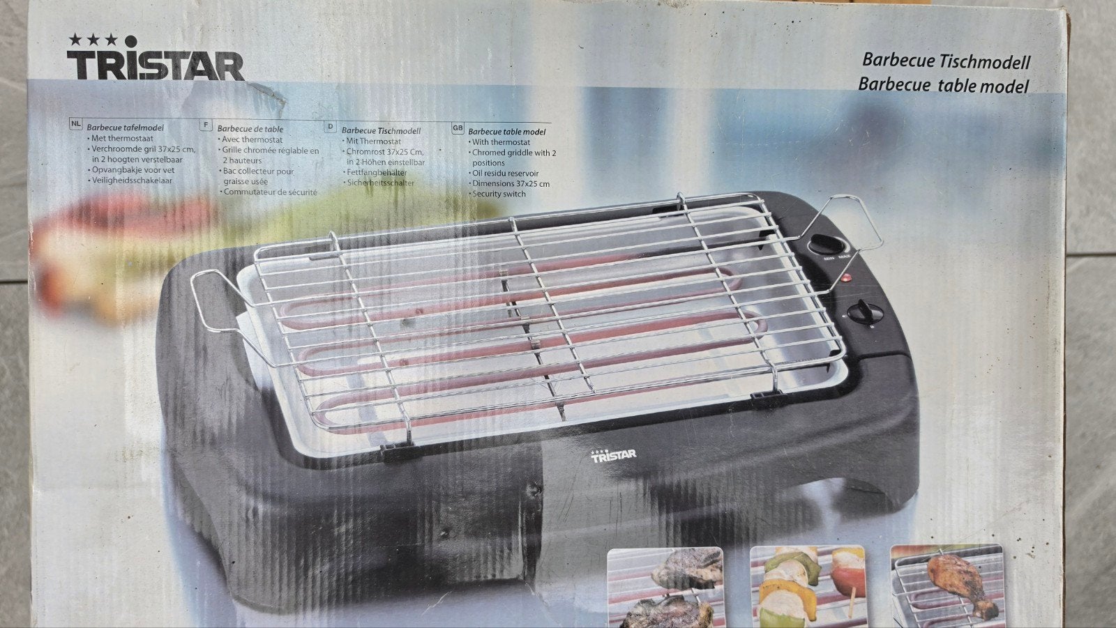 Tristar Barbecue Tafelmodel - Elektrische BBQ, Ophalen of Verzenden, Zo goed als nieuw, Tristar