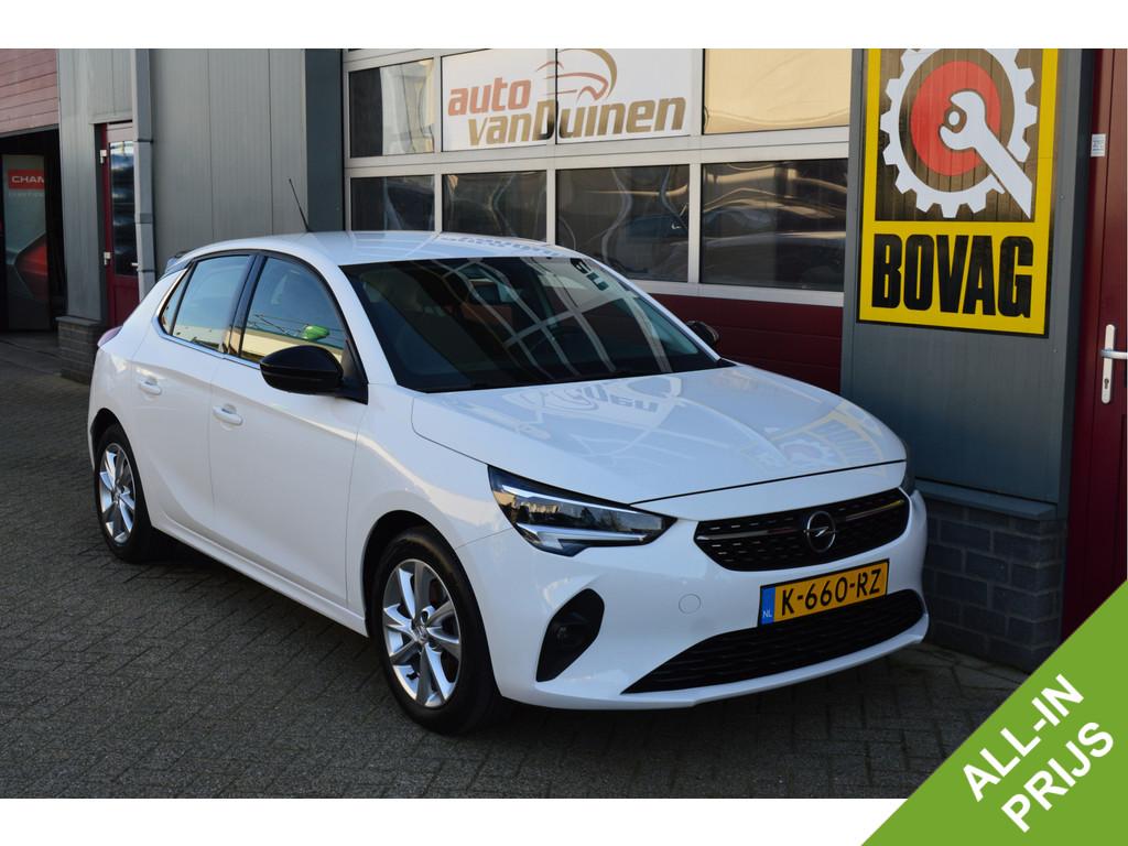 Opel Corsa 1.2 Elegance automaat O.a: Carplay, Cruise, Airco, 101 pk, Gebruikt, Met garantie (alle), Leder en Stof