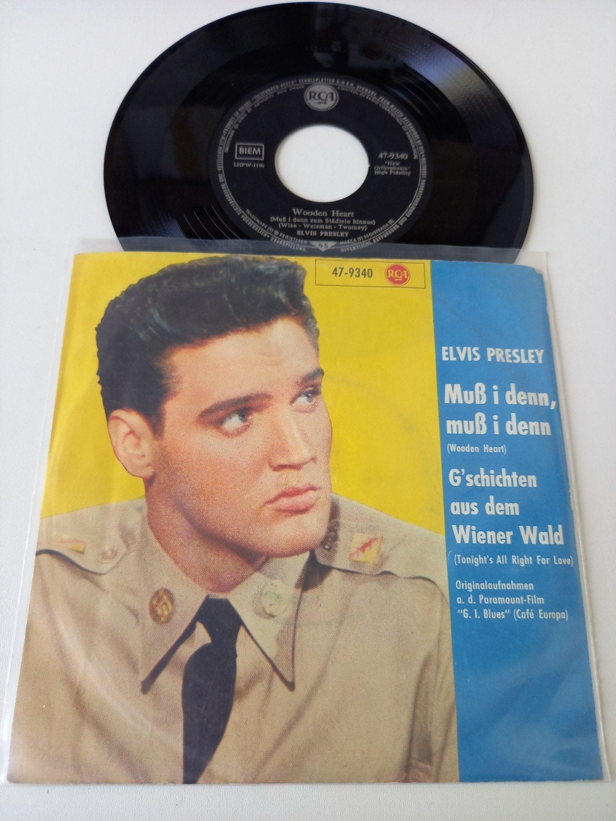Elvis Presley - Muß i denn (Wooden Heart) 7 inch vinyl, Gebruikt, Originele persing, 7 inch, Ophalen of Verzenden
