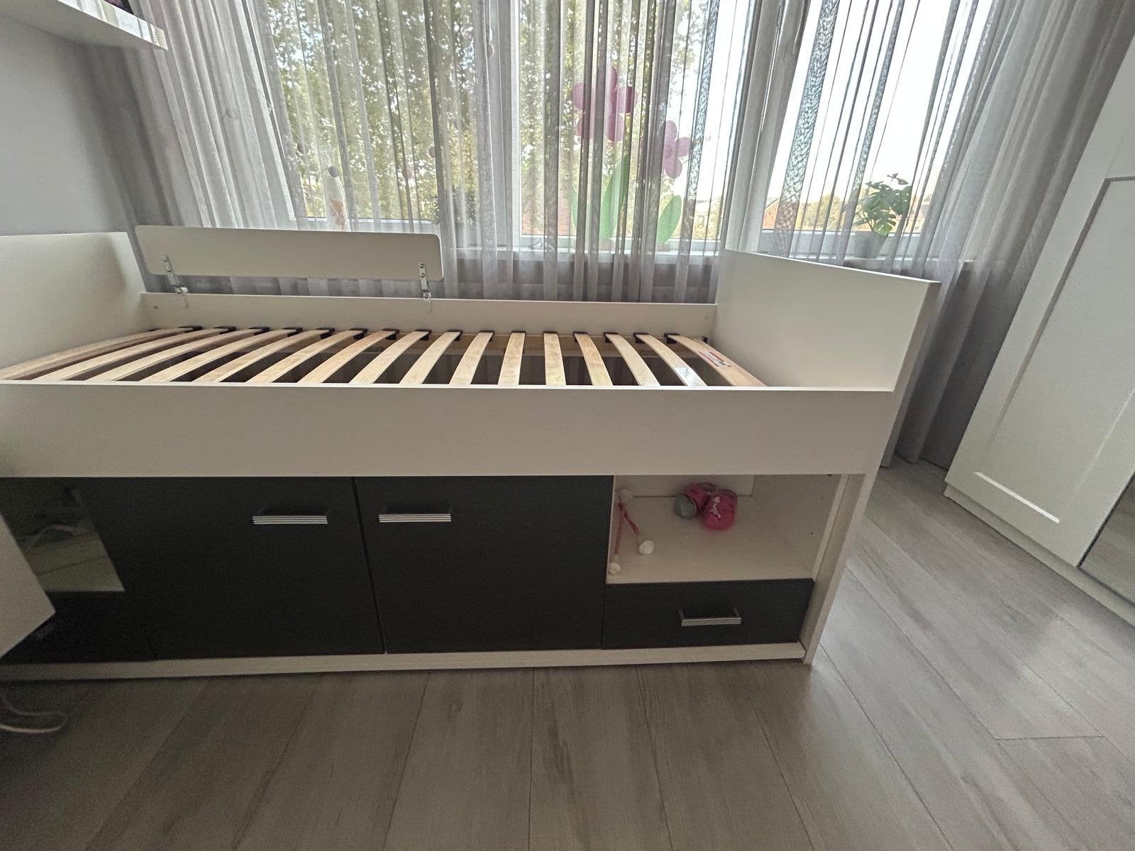Kajuitbed Jesse van Beter Bed - Wit/Antraciet, Ophalen, Gebruikt, 90 cm, Eenpersoons