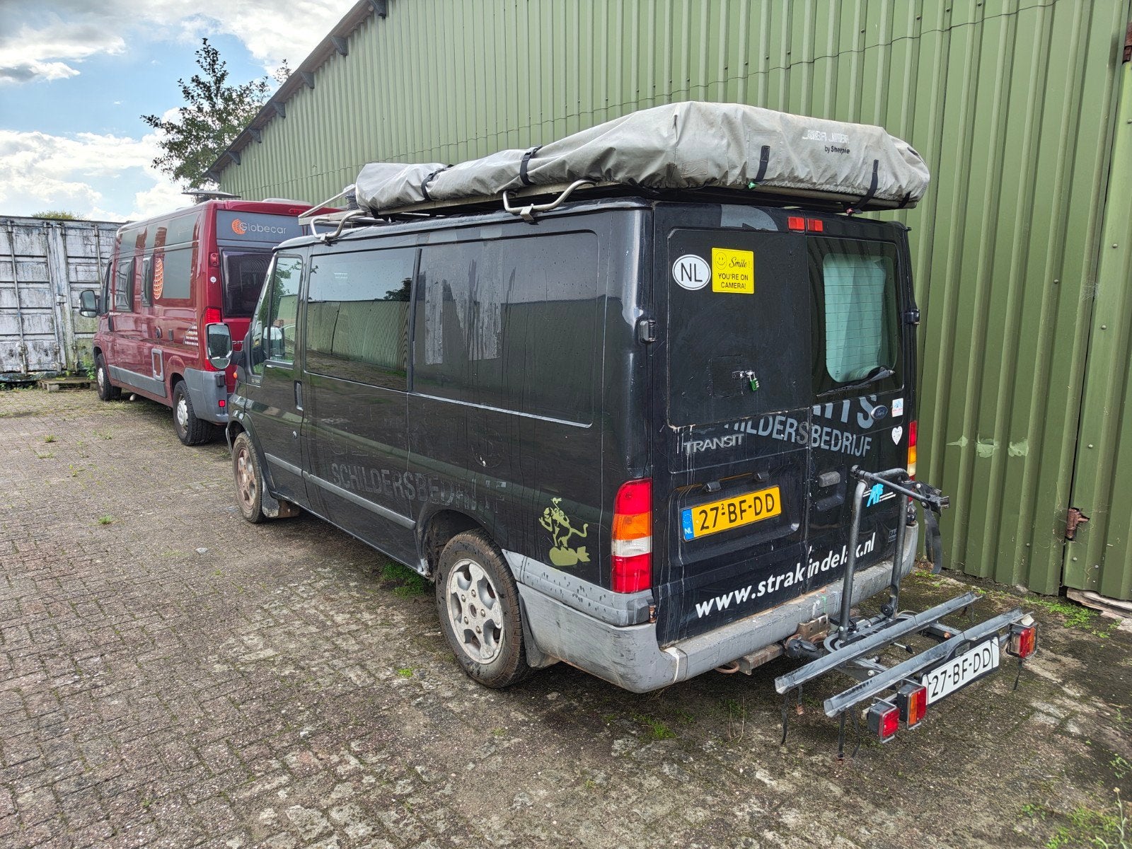 Ford Transit 100 T260 (2002) met camper interieur, Voorwielaandrijving, 1998 cc, Zwart, 1850 kg