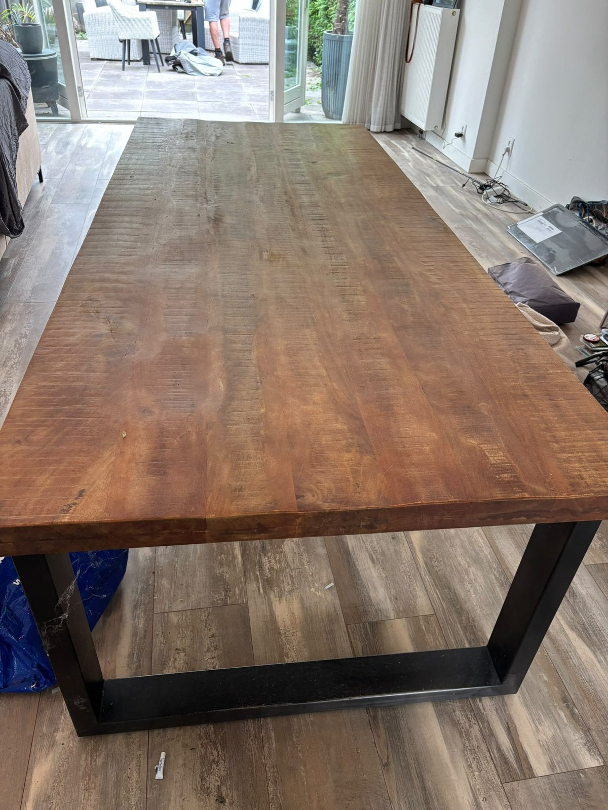 Prachtige eettafel, Ophalen, 200 cm of meer, 50 tot 100 cm, Zo goed als nieuw