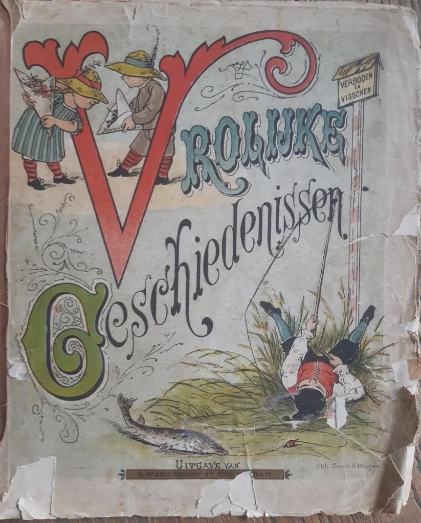 Antiek kinderboekje 1880 – Vrolijke Geschiedenissen, Ophalen of Verzenden