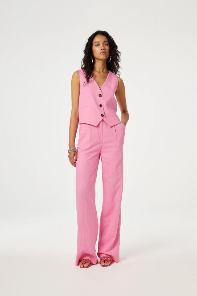 Fabienne Chapot pak - broek en gilet - roze - maat 40, Maat 38/40 (M), Ophalen of Verzenden, Zo goed als nieuw, Roze