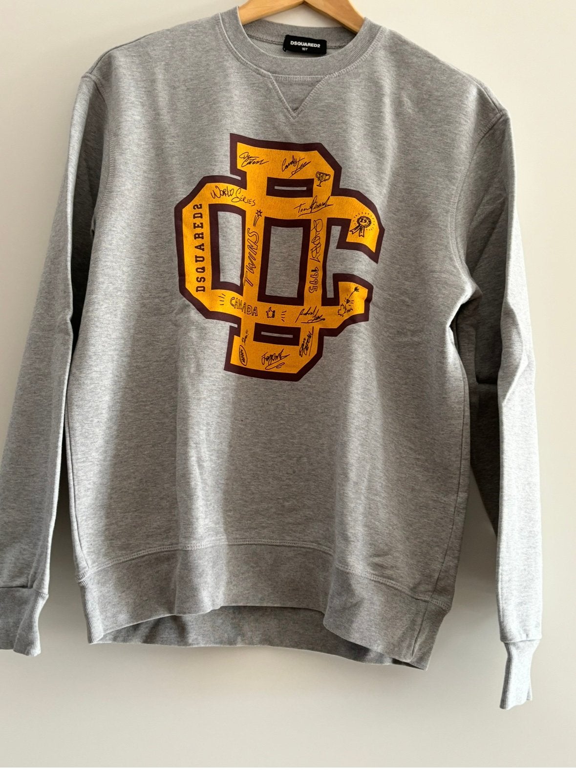 Dsquared2 sweater grijs maat 16 jaar, Ophalen of Verzenden, Zo goed als nieuw, Jongen, Trui of Vest