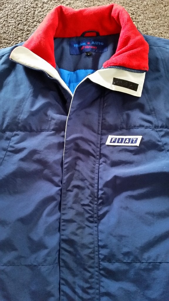 fiat winter jas maat l kleur blauw weinig gedragen, Ophalen, Gedragen, Maat 52/54 (L), Blauw