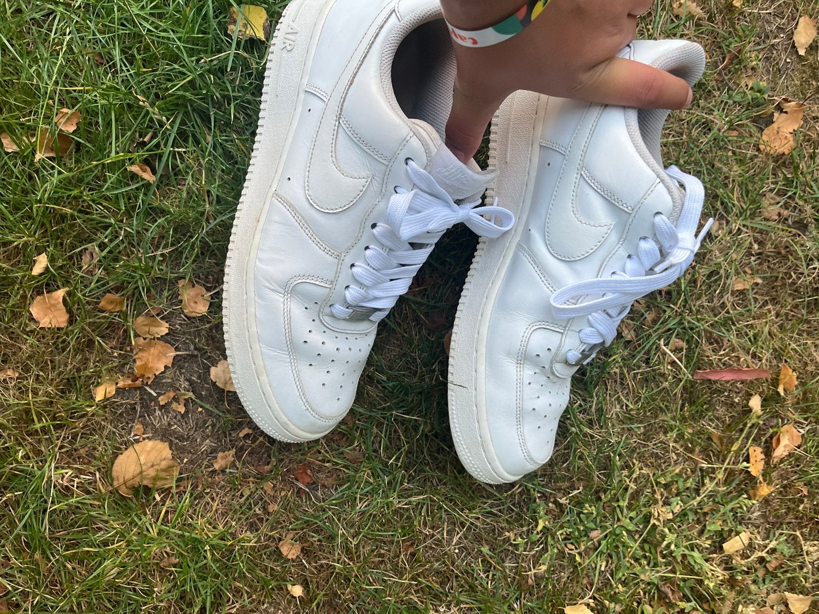 Witte Nike Air Force sneakers - weinig gedragen, Wit, Ophalen of Verzenden, Sneakers of Gympen, Zo goed als nieuw