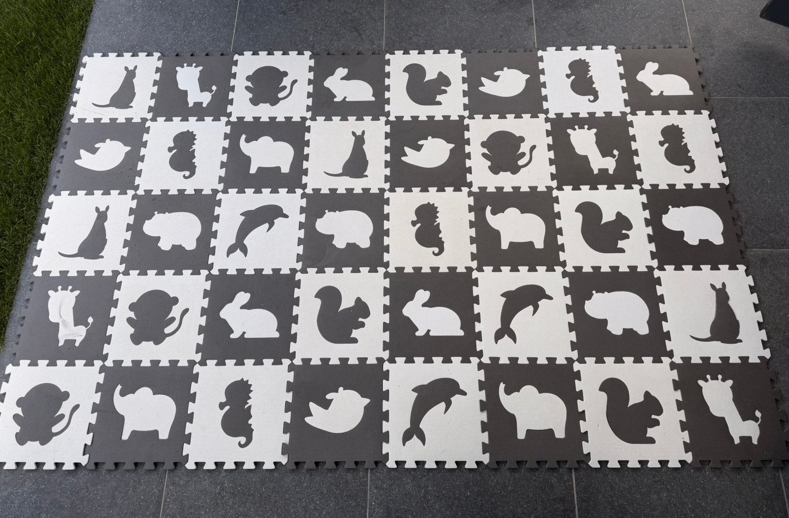 Foam speeltegels, Zo goed als nieuw, Grijs, Rechthoekig, 50 tot 100 cm