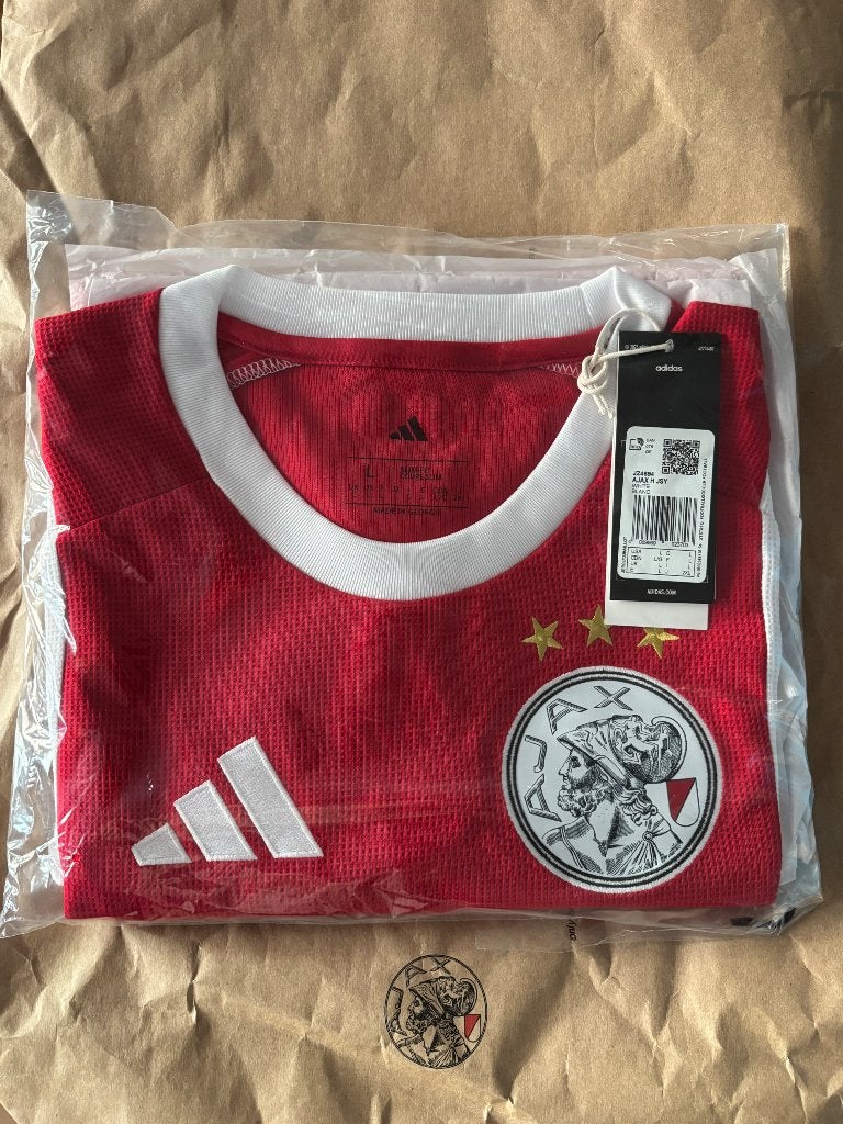 Nieuw Ajax thuistenue in verpakking, Maat 52/54 (L), Verzenden, Nieuw, Adidas