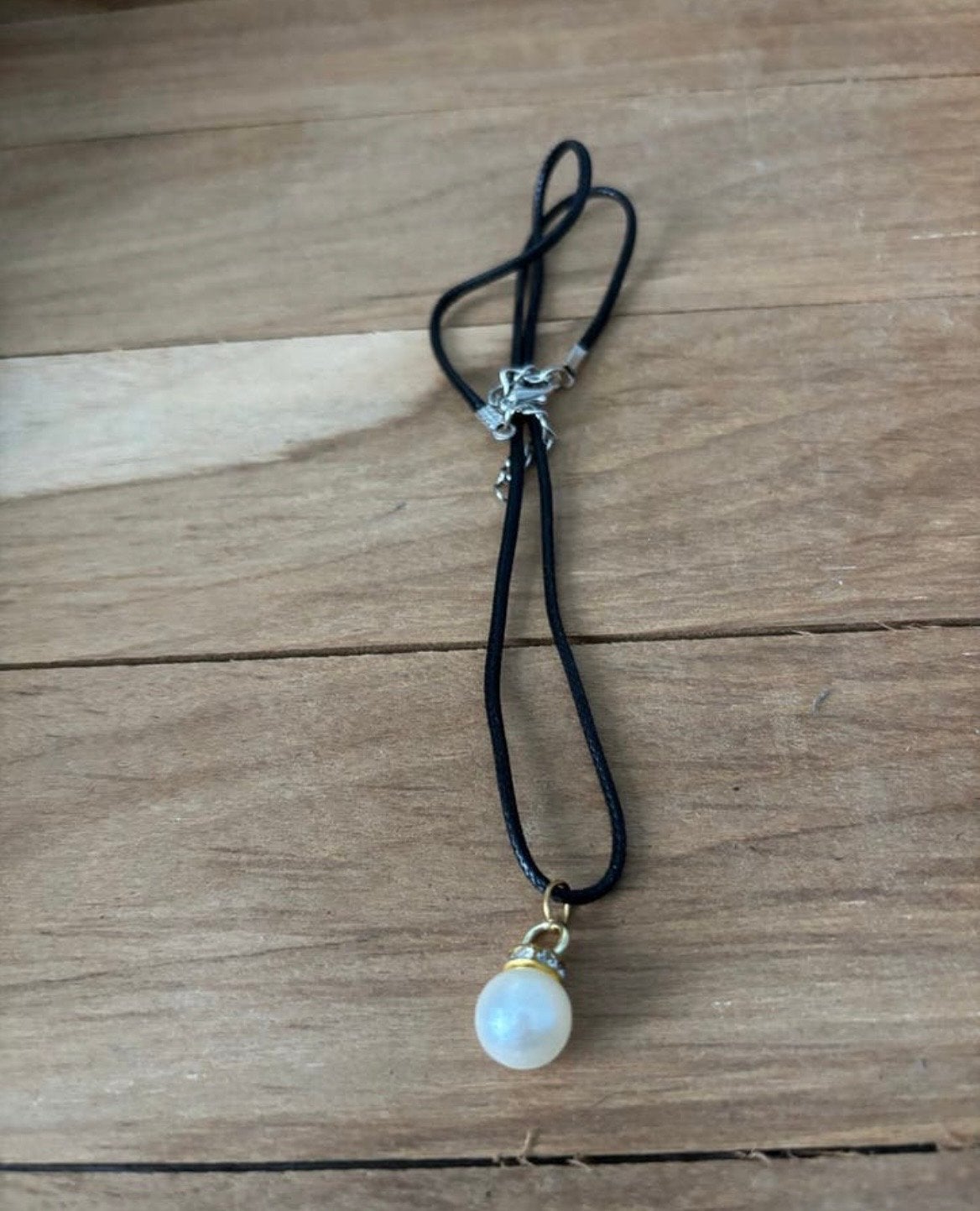 Nieuwe Ketting met Parel Hanger, Verzenden, Zwart, Nieuw, Overige materialen