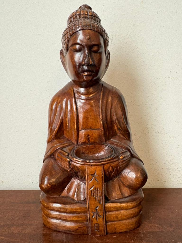 Beeld hout Grote boeddha japan china daibutsu, Huis en Inrichting, Ophalen of Verzenden, Gebruikt