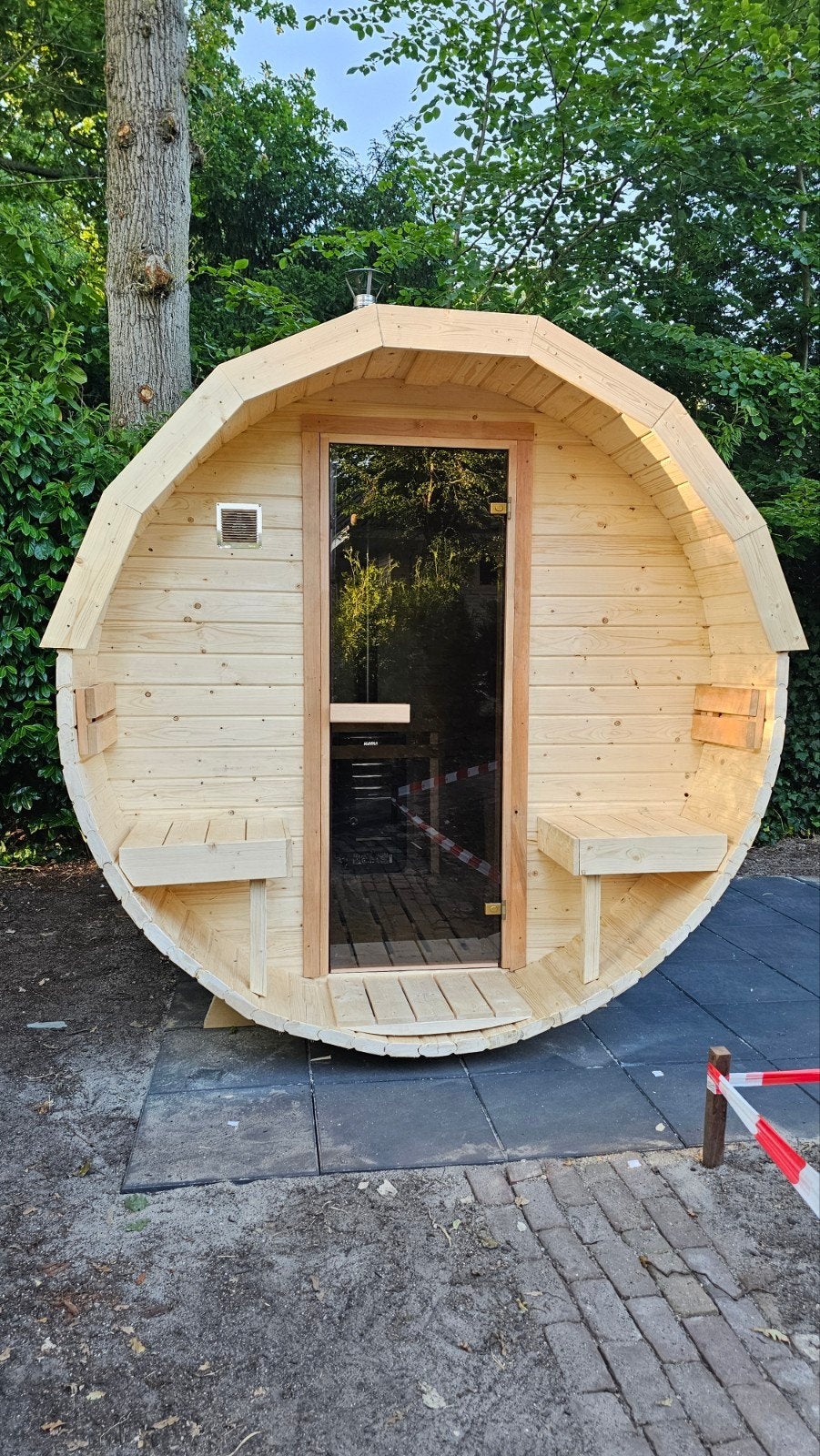 2,5M Barrel Sauna Gratis Levering en Plaatsing - 10% KORTING, Sport en Fitness, Sauna, Ophalen of Verzenden, Nieuw, Complete sauna