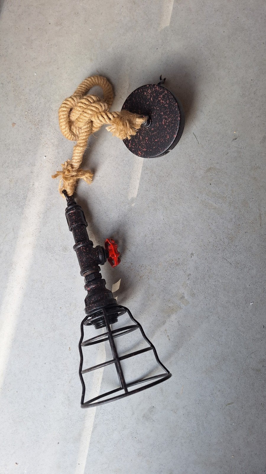 stoere industriele hanglamp, Ophalen of Verzenden, Gebruikt, E27 (groot)
