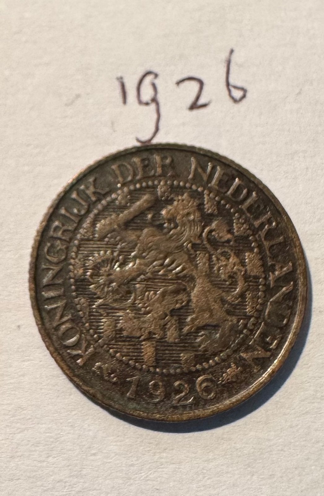 Bronzen 1 cent jaar 1926 munt, Ophalen of Verzenden, Koningin Wilhelmina, 1 cent, Losse munt