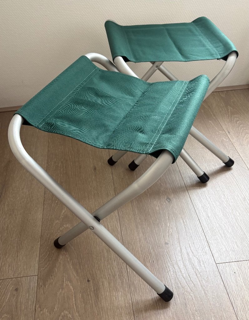 Set opvouwbare krukjes met aluminium frame, Ophalen, Zo goed als nieuw, Campingstoel