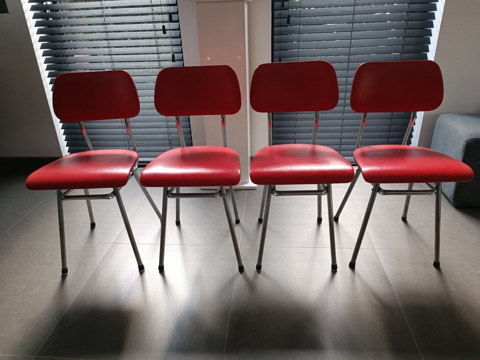 Set van 4 studie model stoelen van Brabantia Steel uit 1962, Ophalen, Huis en Inrichting