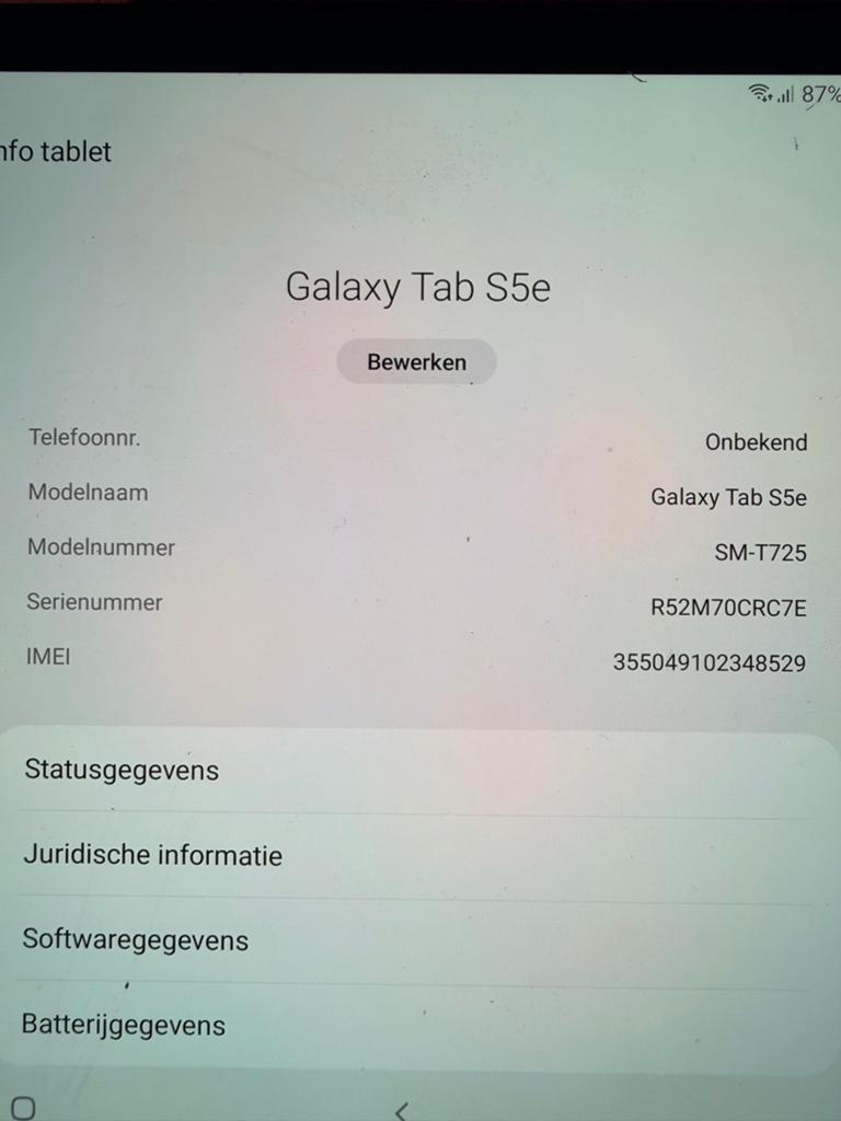 2x Samsung Galaxy Tab S5e met hoezen (rosé en groen), Computers en Software, Android Tablets, 10 inch, Gps, Ophalen of Verzenden