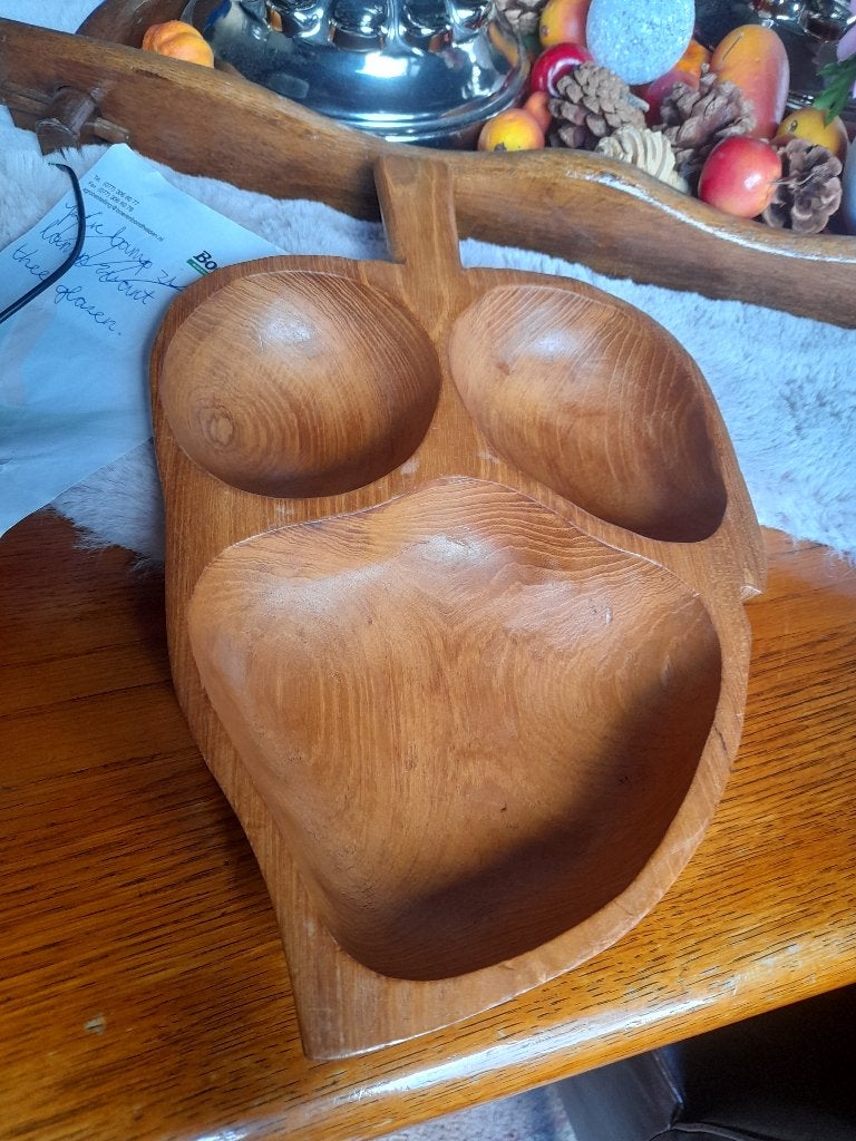 houten pinda schaal, Huis en Inrichting, Ophalen of Verzenden, Nieuw, Hout, Bruin