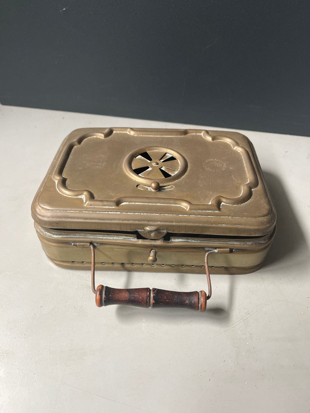 Antieke Franse koperen handwarmer, Ophalen of Verzenden
