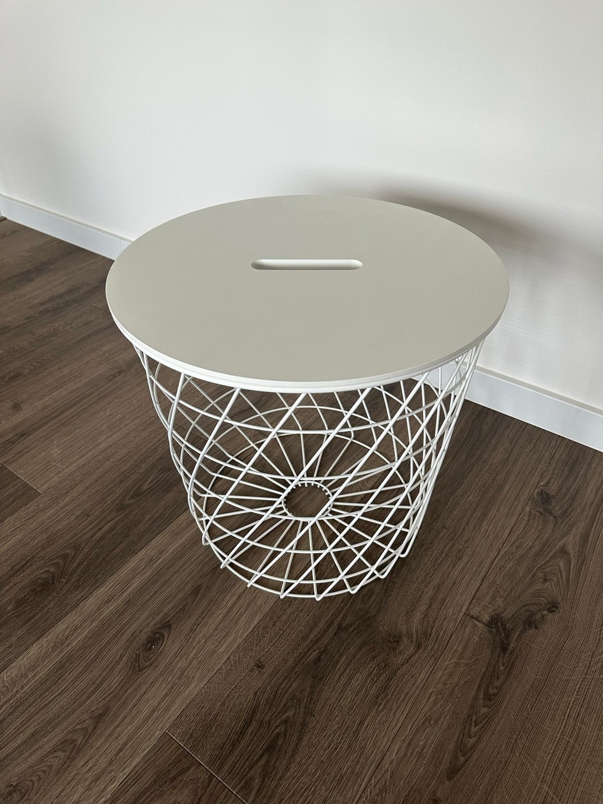 Draadmand bijzettafel met opbergruimte, Ophalen, Minder dan 45 cm, Minder dan 55 cm, Gebruikt